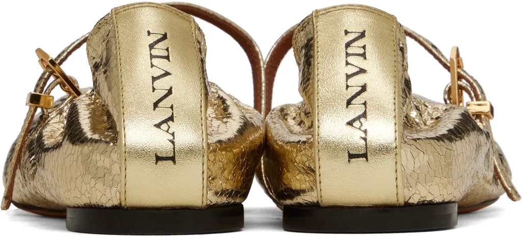 Cracked Mary Jane Ballet Flats