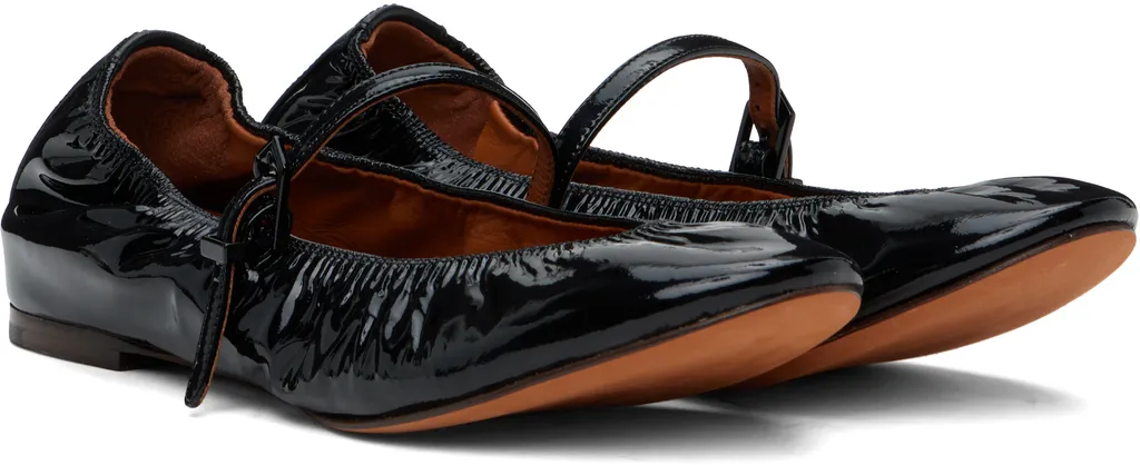 Shiny Mary Jane Ballet Flats