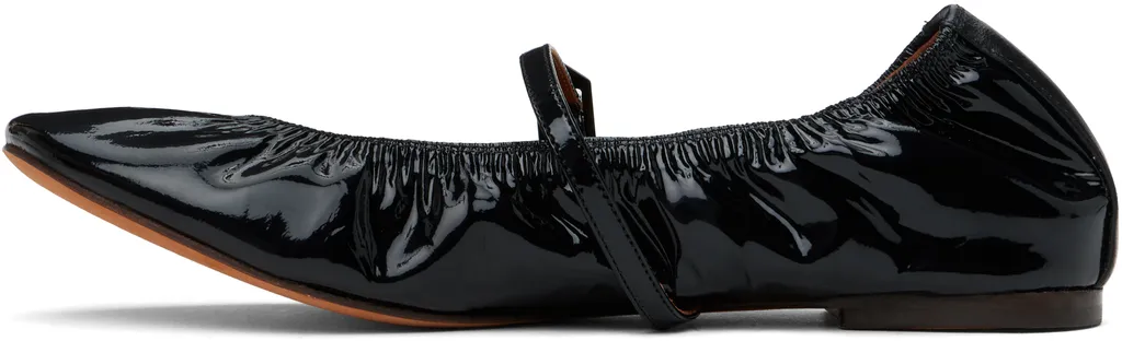 Shiny Mary Jane Ballet Flats