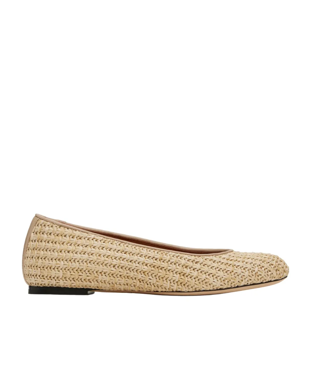 Raffia Ballet Flats