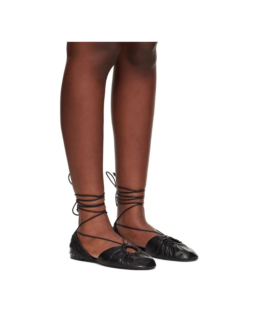 Mesure Lace-Up Leather Ballet Flats