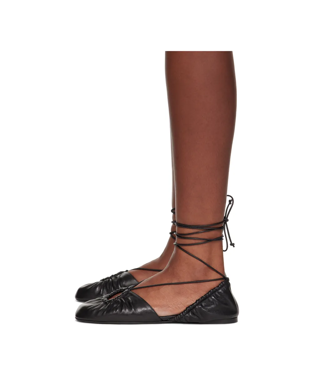 Mesure Lace-Up Leather Ballet Flats