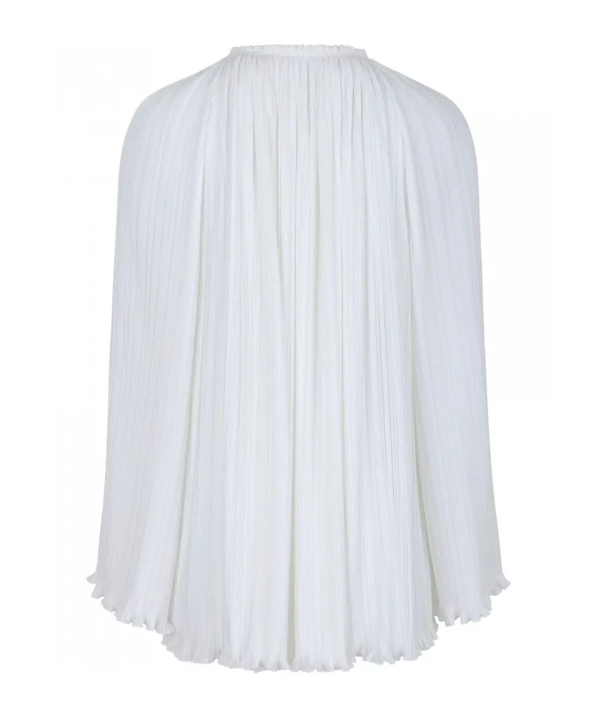 V-Neck Pleated Blouse