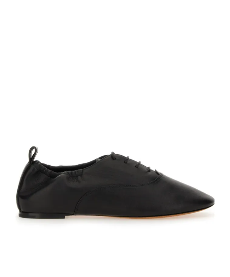 Lace-Up Leather Slippers