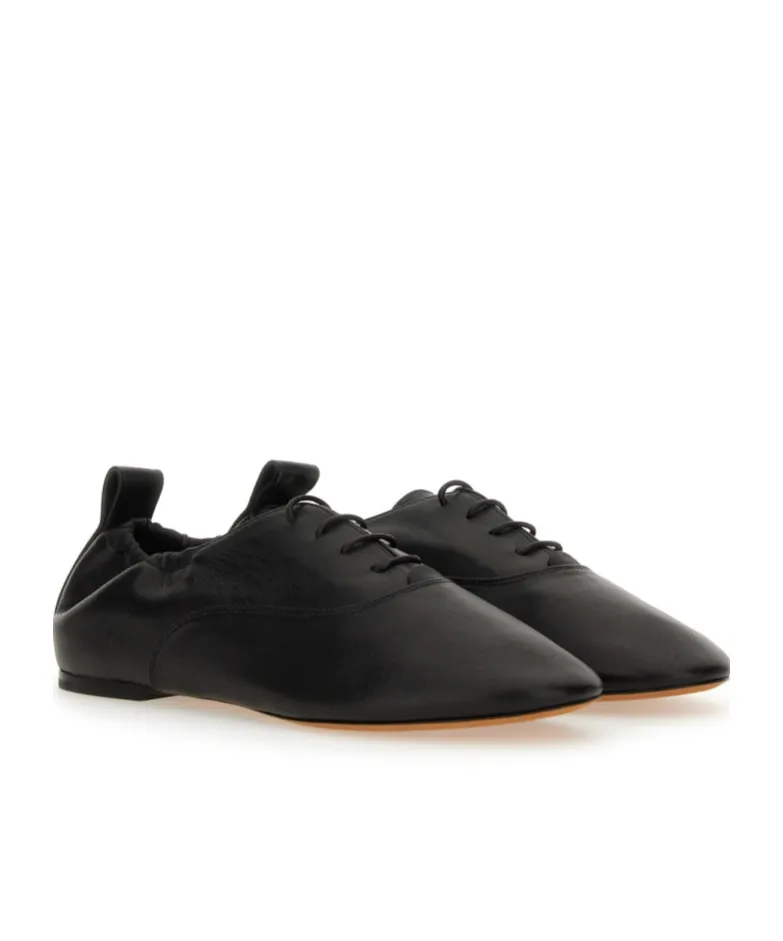Lace-Up Leather Slippers