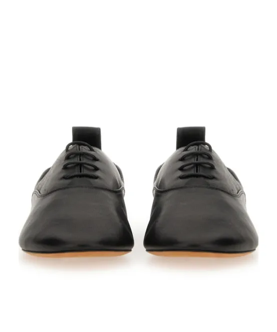Lace-Up Leather Slippers