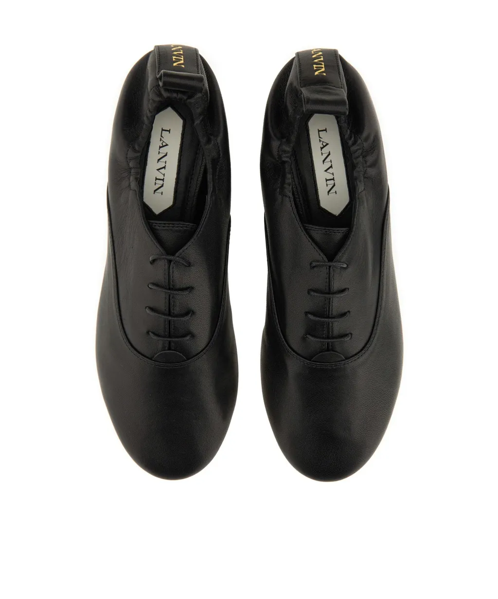 Lace-Up Leather Slippers