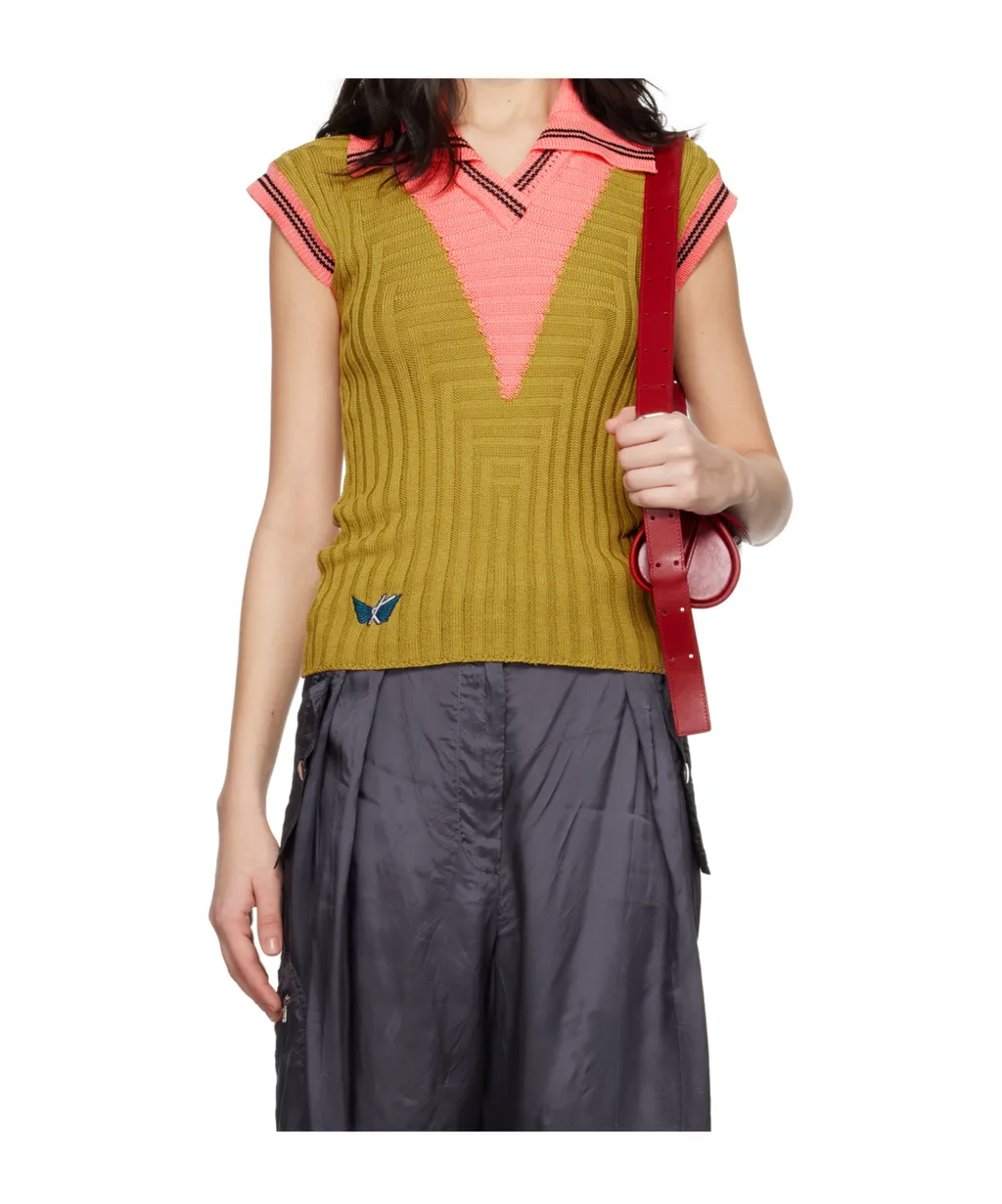 Sleeveless Knit Polo