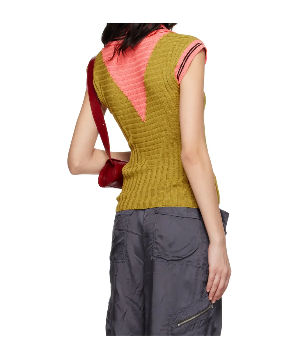 Sleeveless Knit Polo