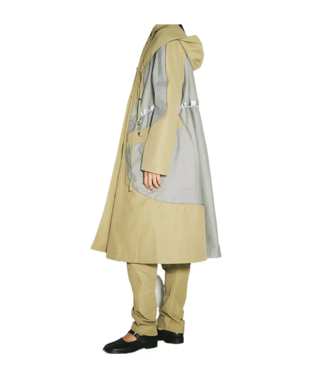 Colour-Block Double-Breasted Coat