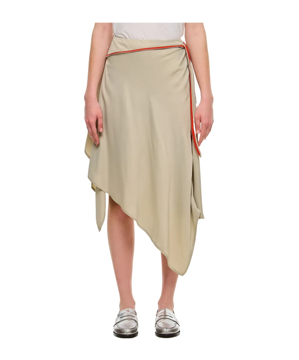 Asymmetric Midi Skirt