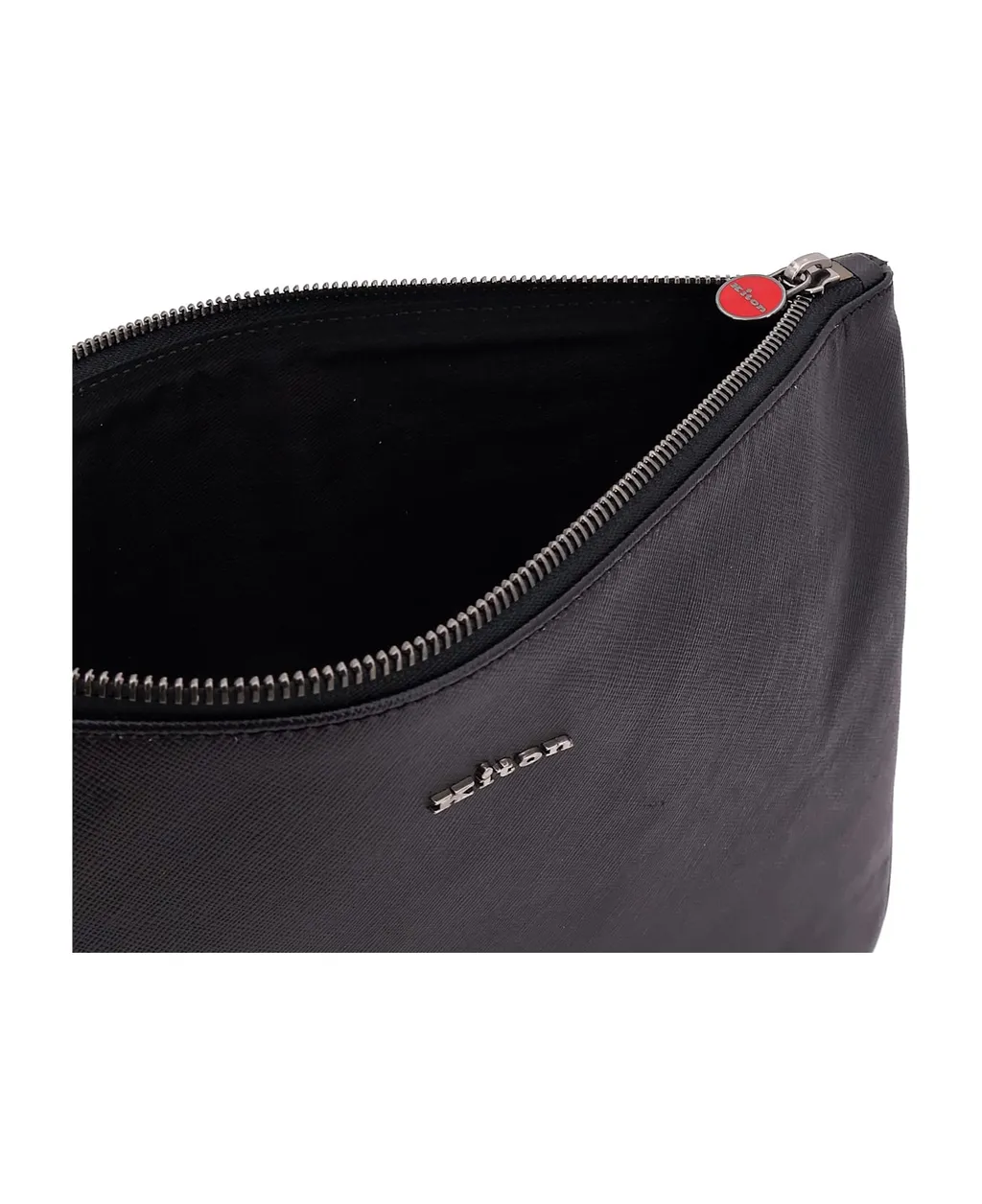 Logo Plaque Zipped Clutch Bag