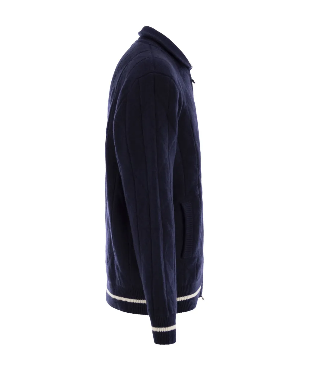 Kiton Zip-Up Knitted Bomber Jacket