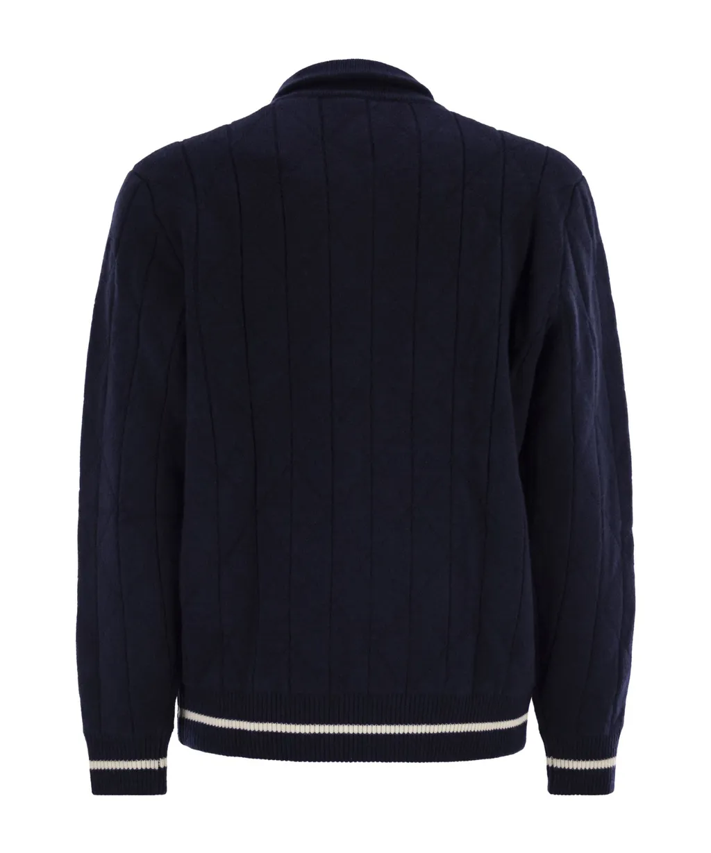 Kiton Zip-Up Knitted Bomber Jacket