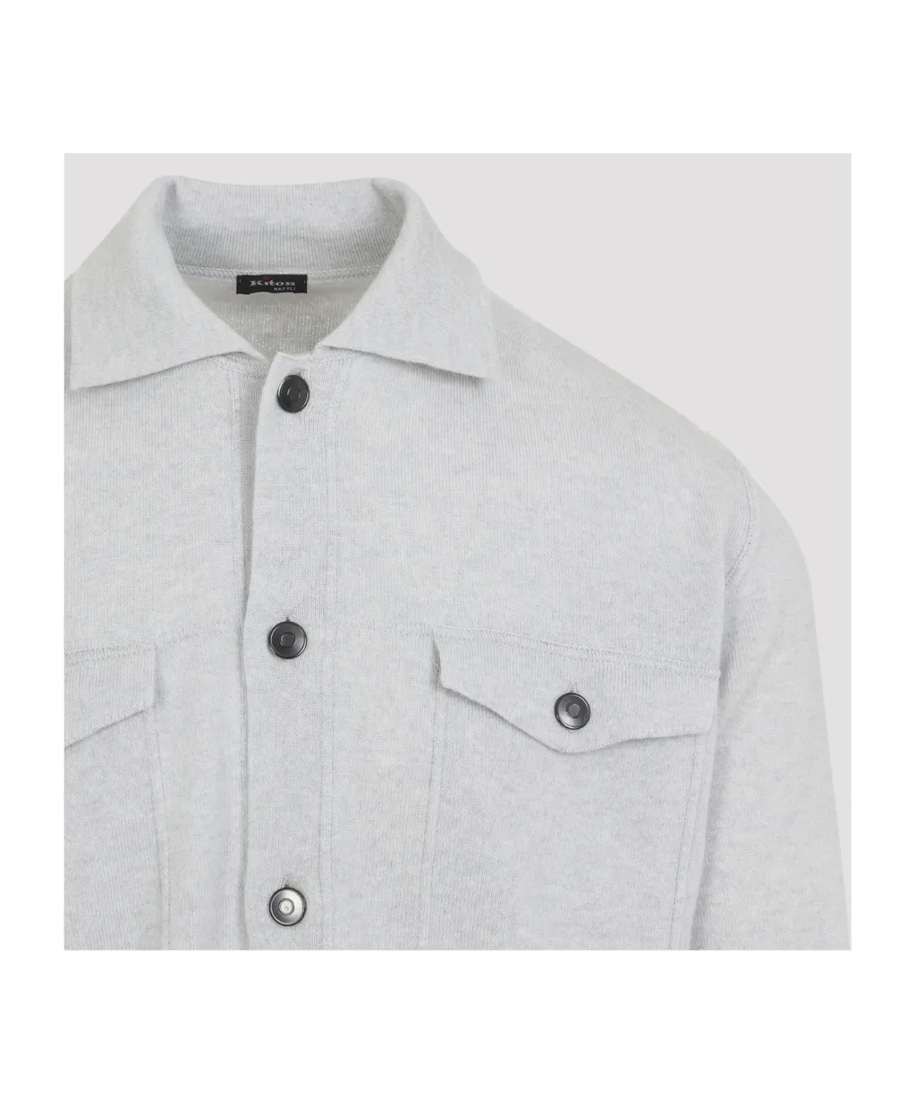 Button-Fastening Flap-Pocket Shirt Jacket