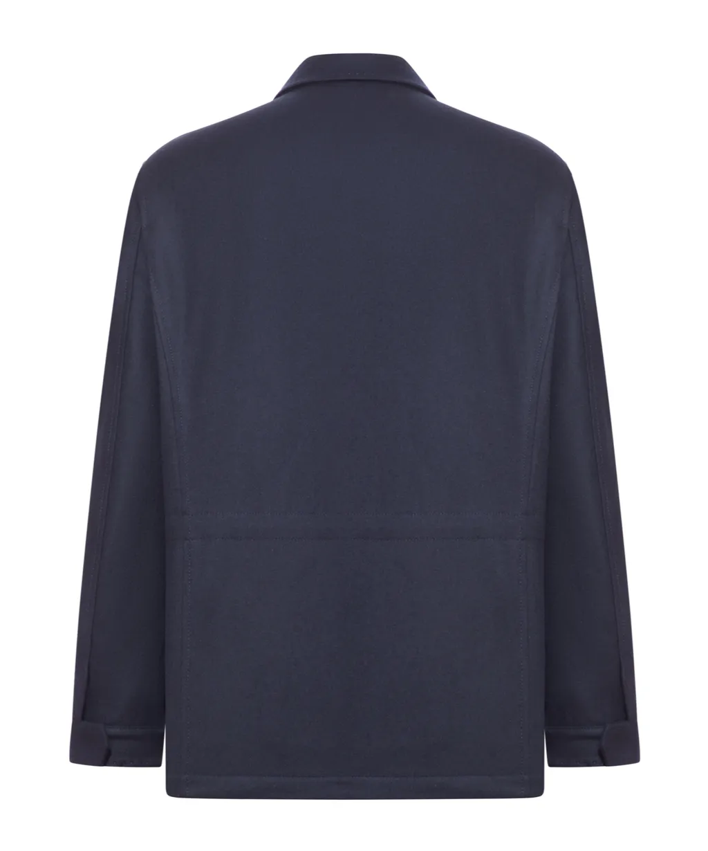 Flap-Pocket Cashmere Coat