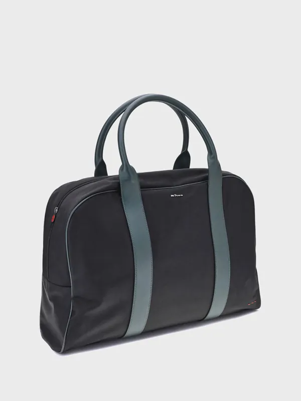 Logo Plaque Zipped Travel Bag