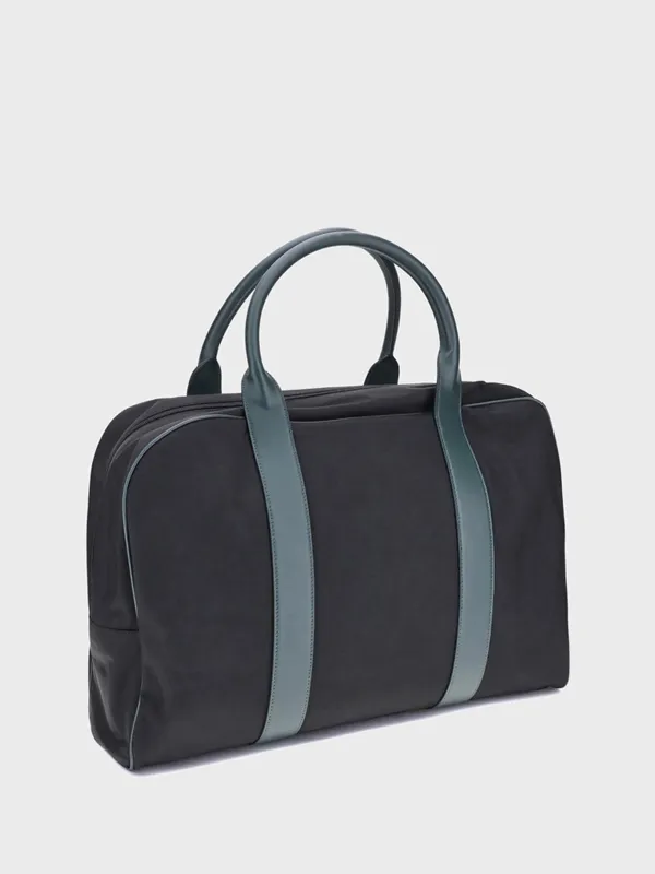 Logo Plaque Zipped Travel Bag
