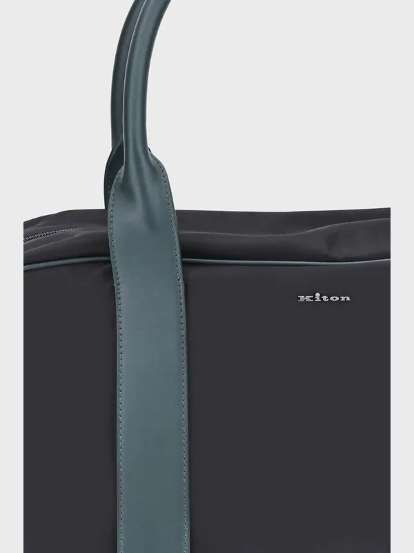 Logo Plaque Zipped Travel Bag