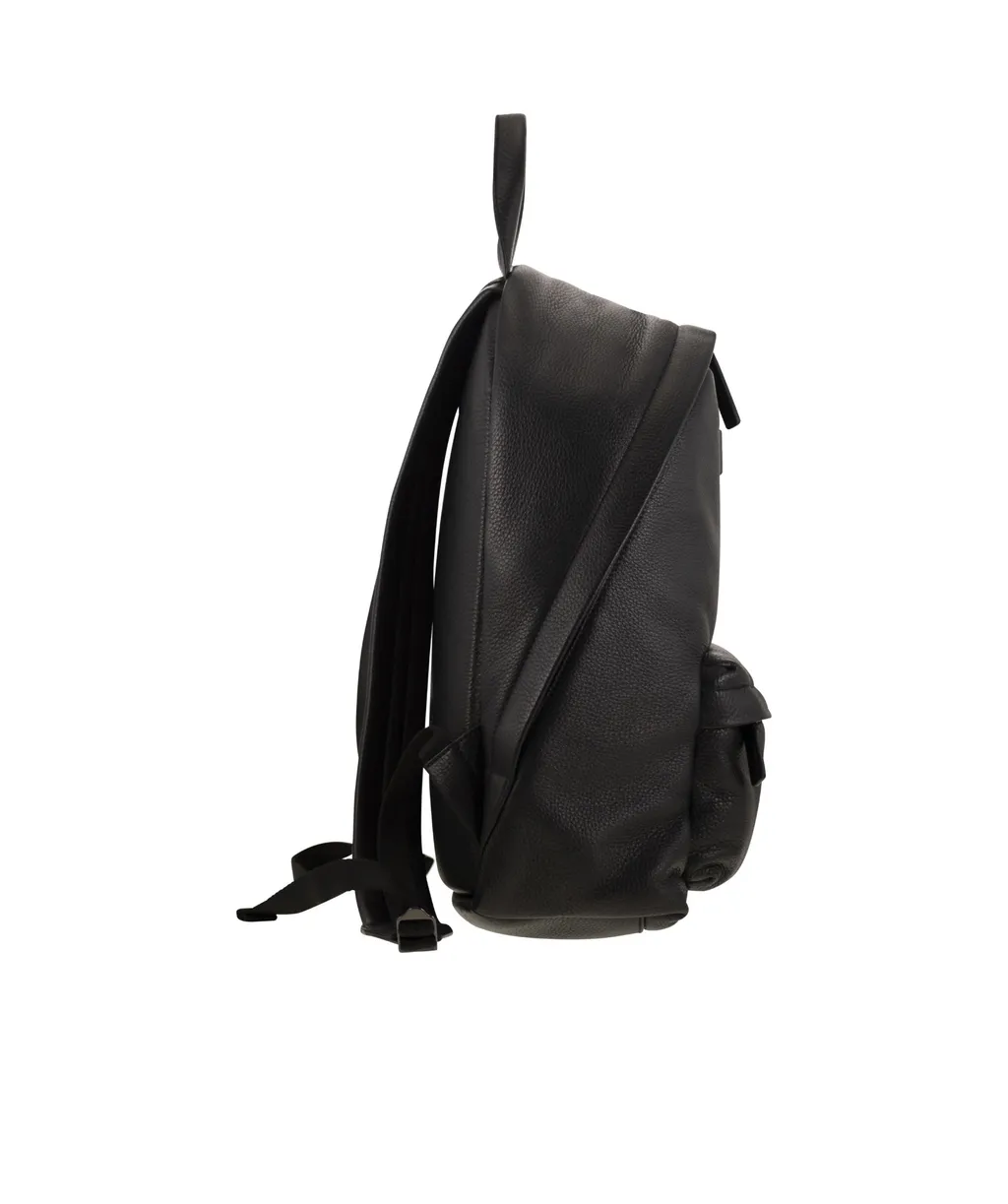 Logo Embossed Zipped Backpack