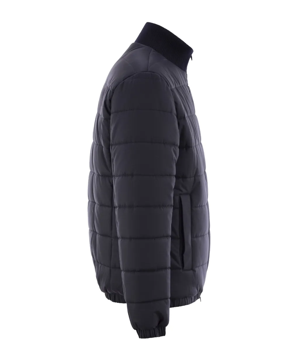 Zip-Up Padded Bomber Jacket