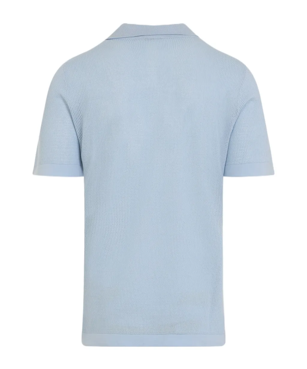 Short-Sleeved Straight-Hem Polo Shirt