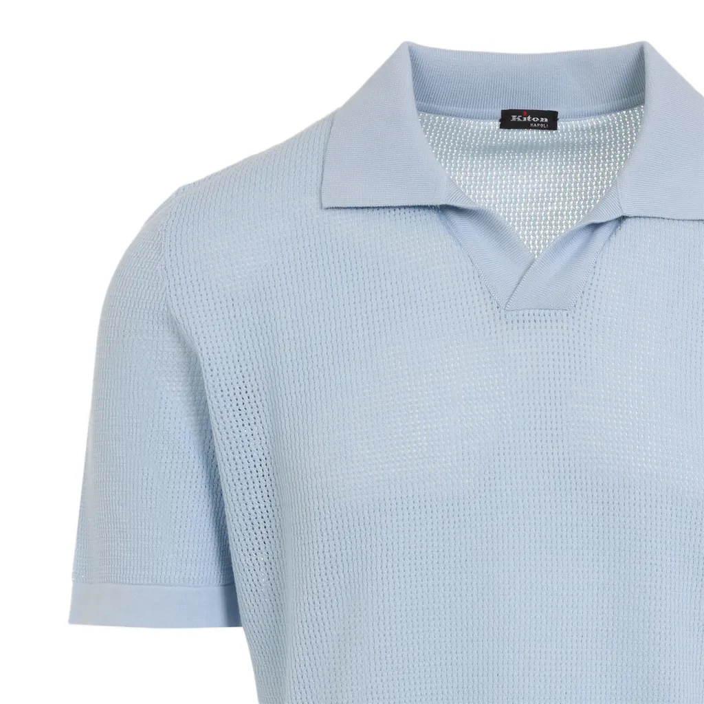 Short-Sleeved Straight-Hem Polo Shirt