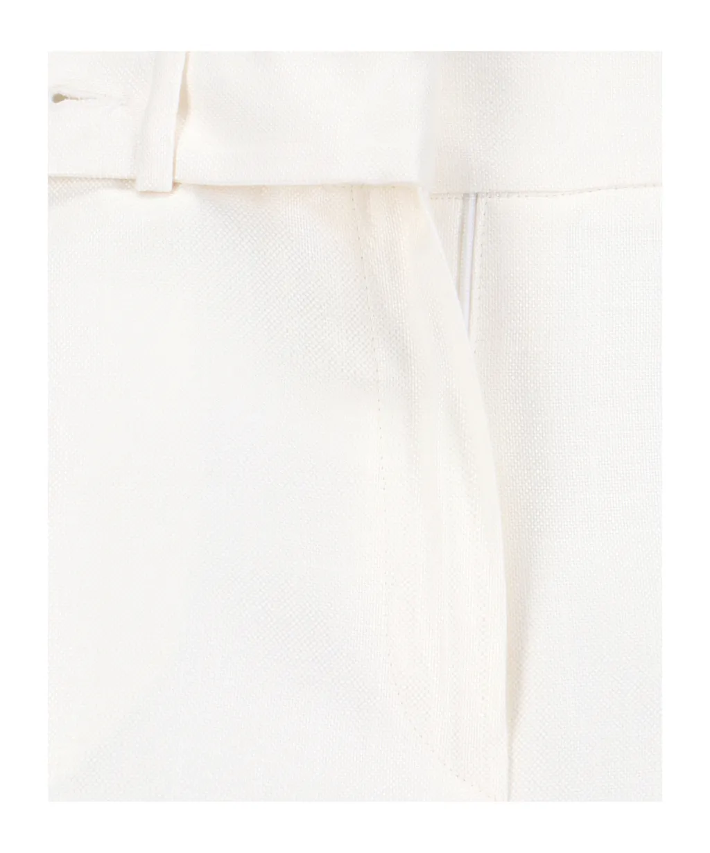 Straight-Leg Pleated-Detail Trousers