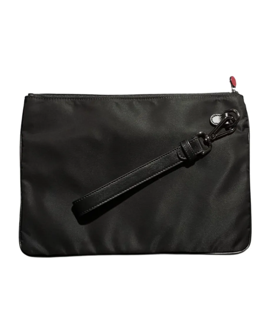 Logo-Plaque Clutch Bag