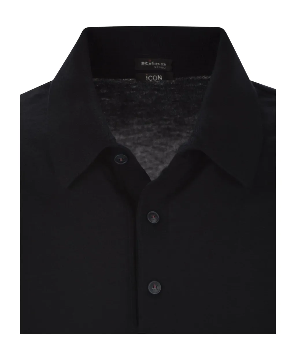 Short-Sleeved Buttoned Polo Shirt