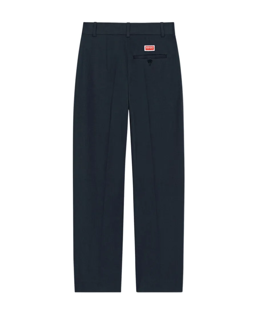Logo Patch Cropped Trousers