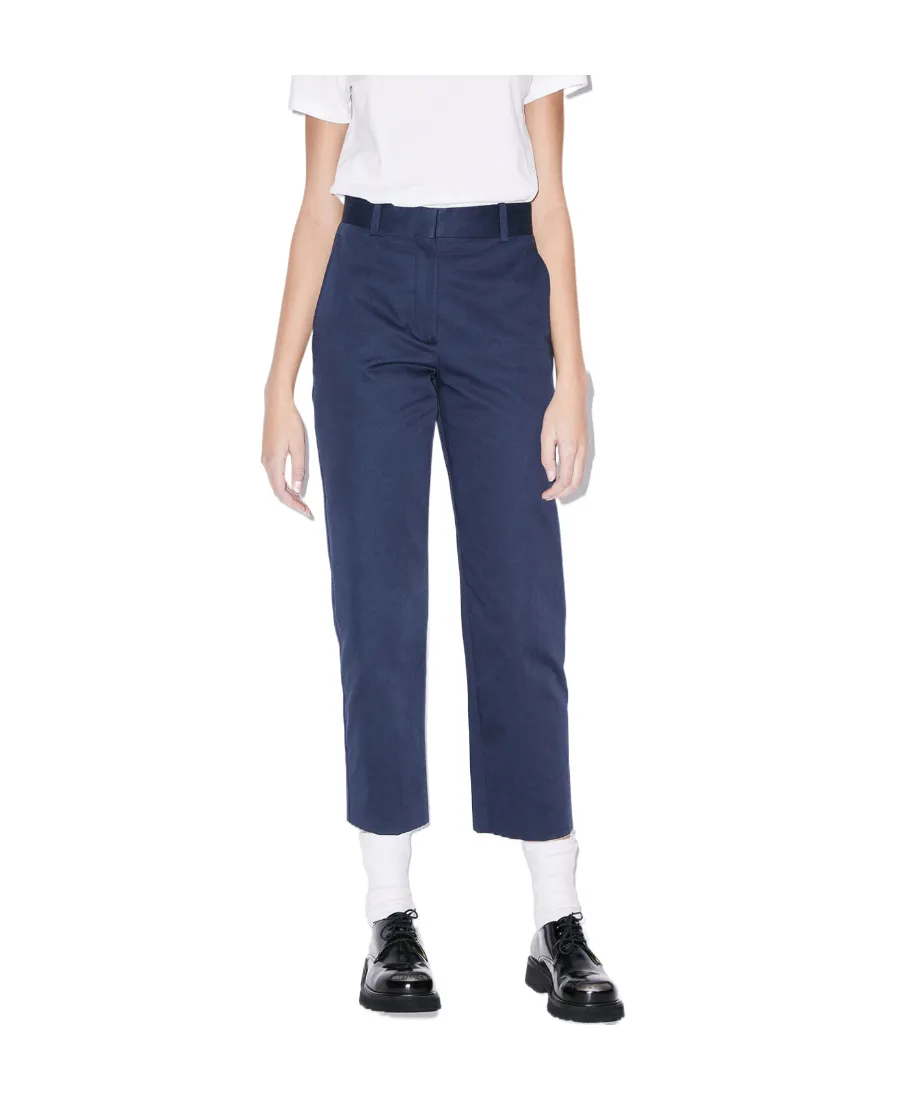 Logo Patch Cropped Trousers