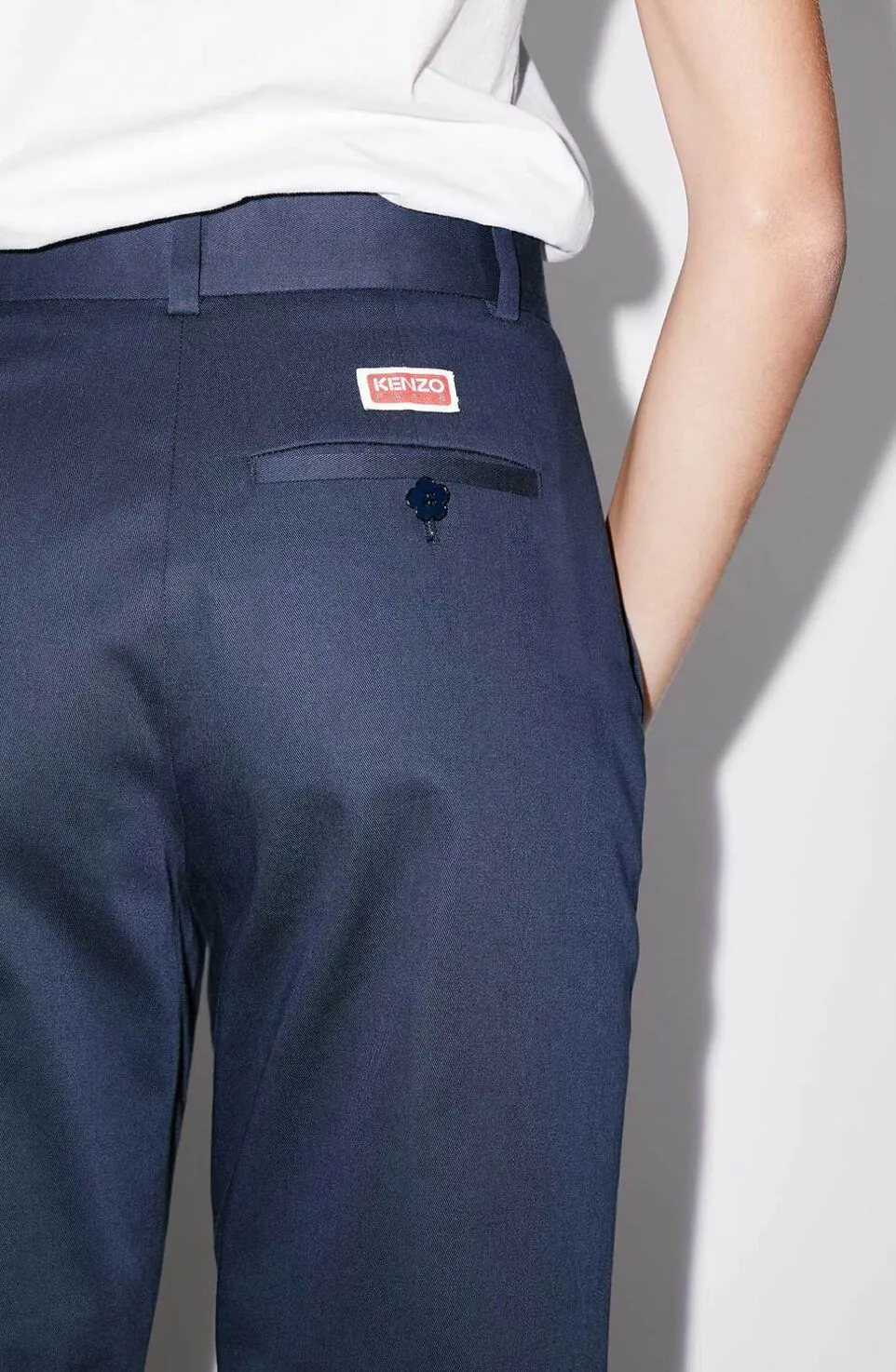 Logo Patch Cropped Trousers