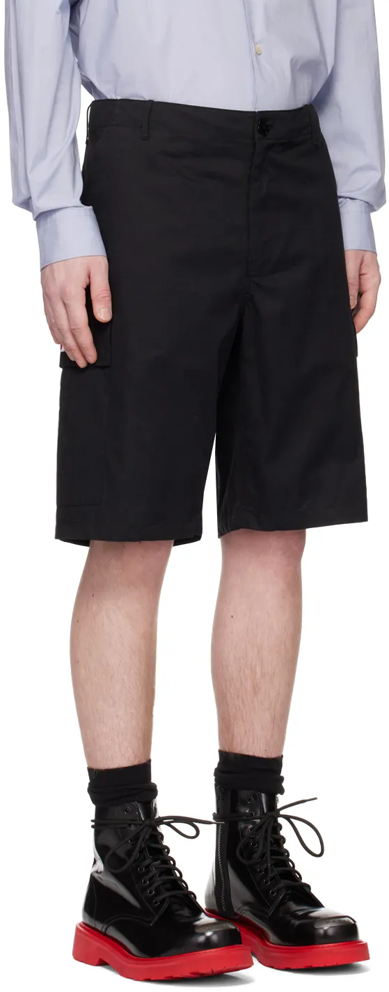 Logo Patch Knee-Length Cargo Shorts