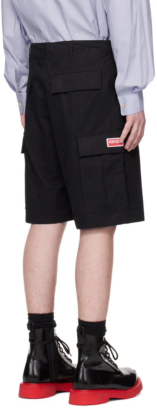 Logo Patch Knee-Length Cargo Shorts