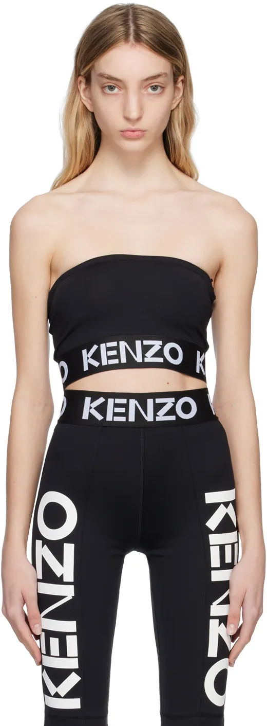 Logo Band Bandeau Cropped Top