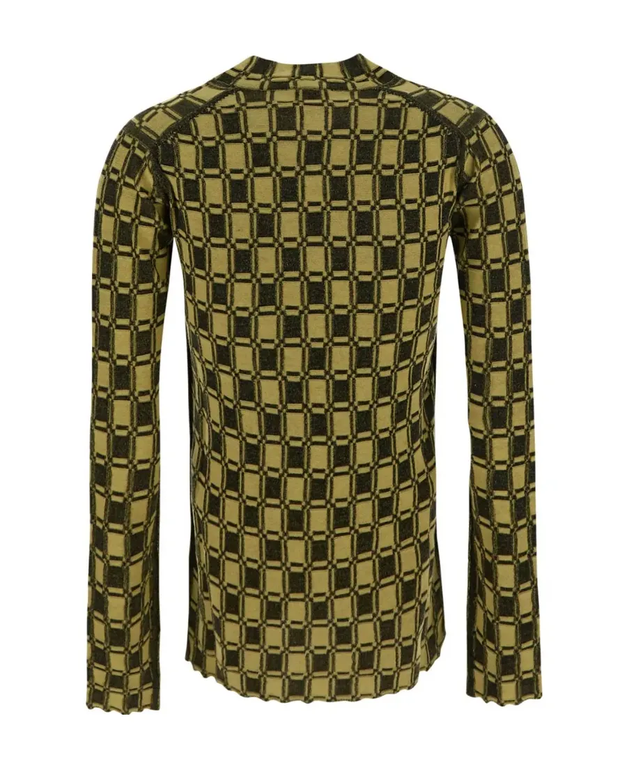 Vichy Jacquard Fitted Jumper