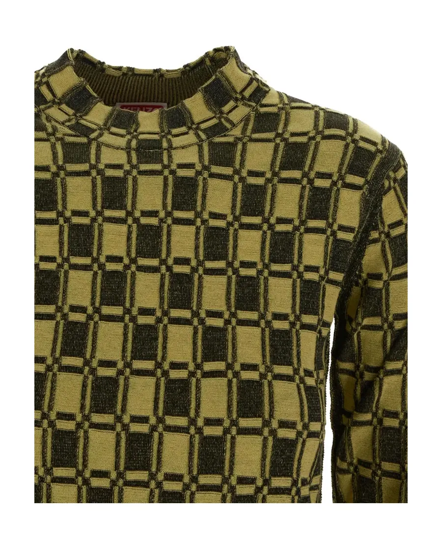 Vichy Jacquard Fitted Jumper