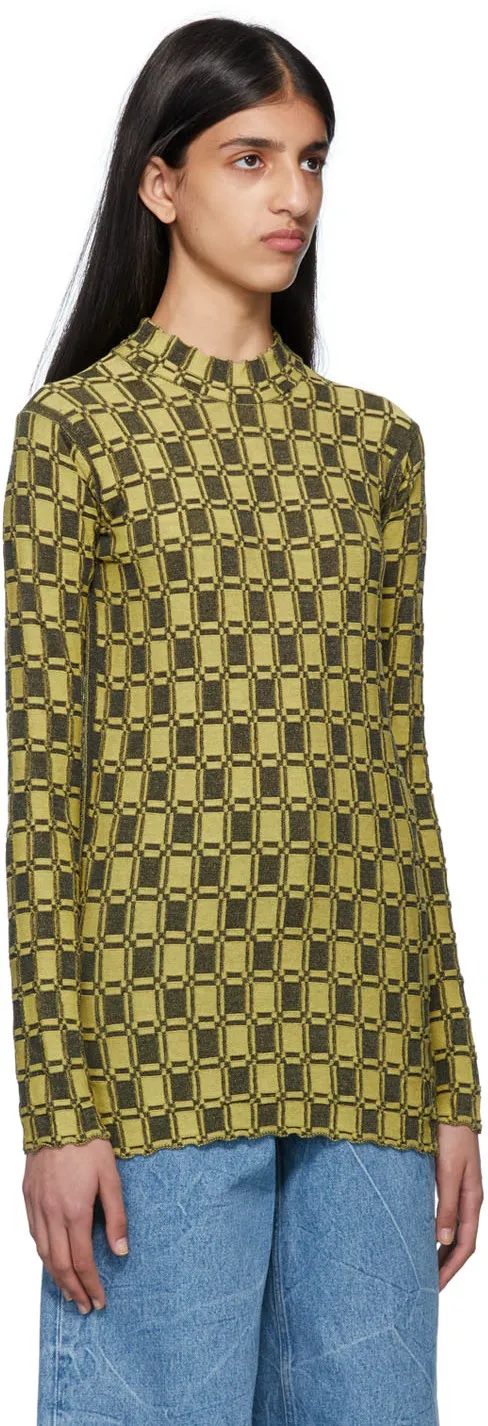 Vichy Jacquard Fitted Jumper