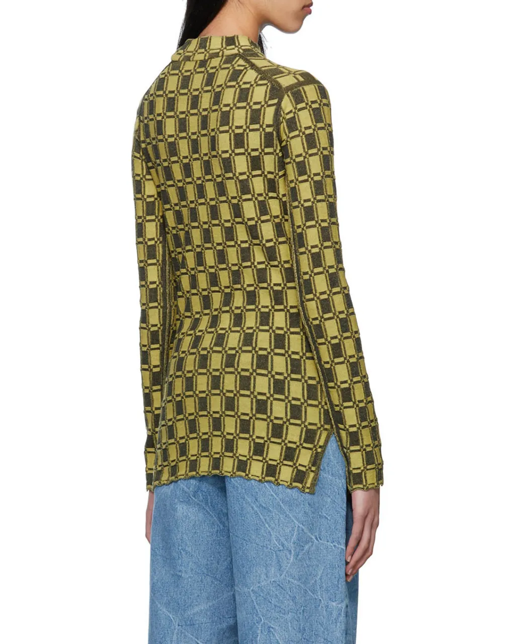 Vichy Jacquard Fitted Jumper
