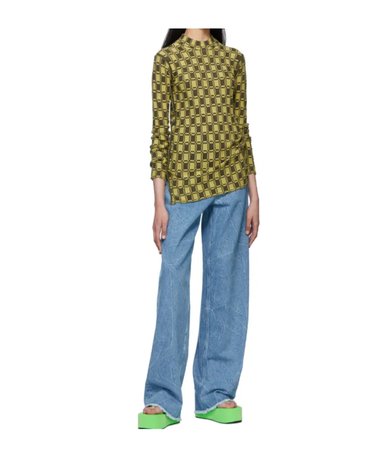 Vichy Jacquard Fitted Jumper