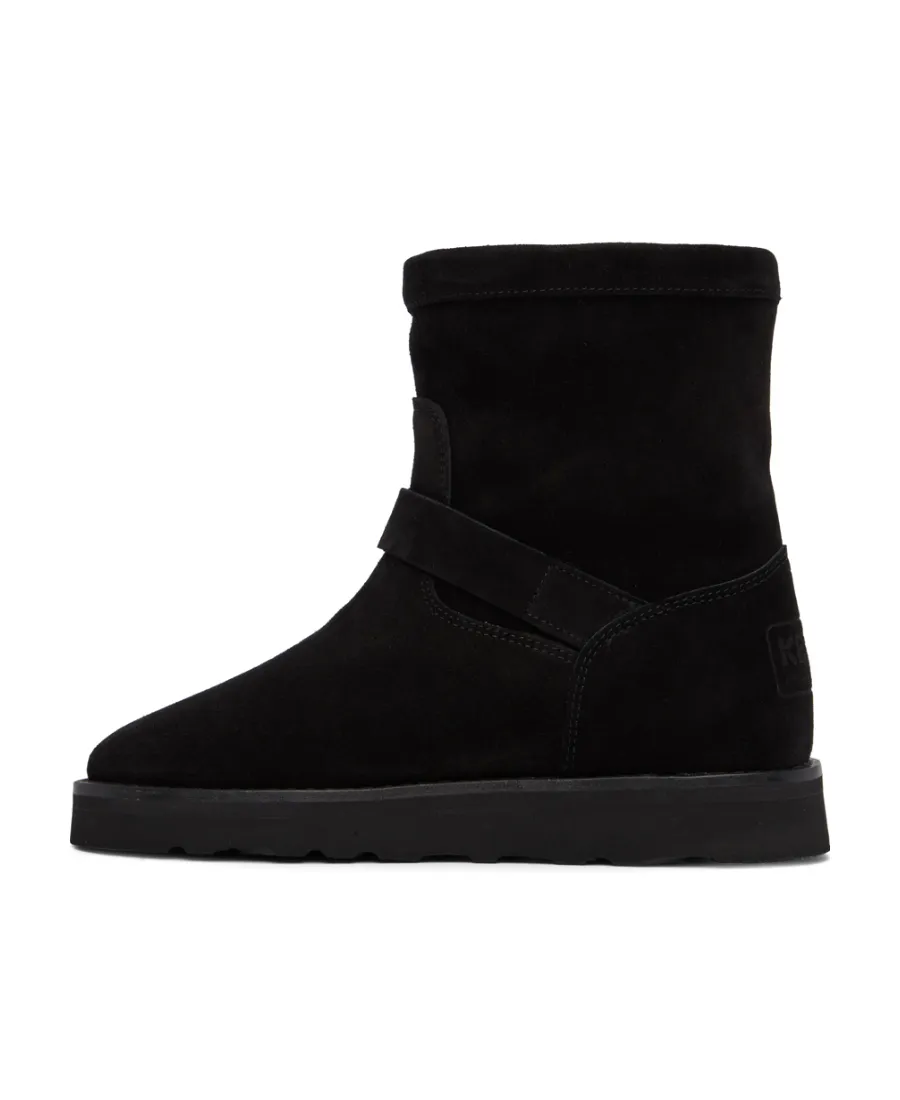 Double Buckled Round Toe Boots