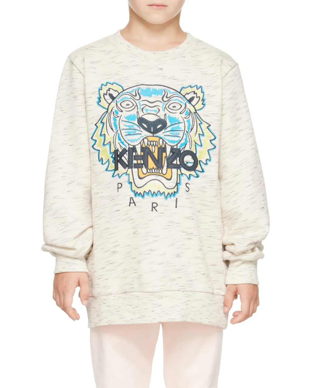 Embroidered Tiger Crew Neck Sweatshirt