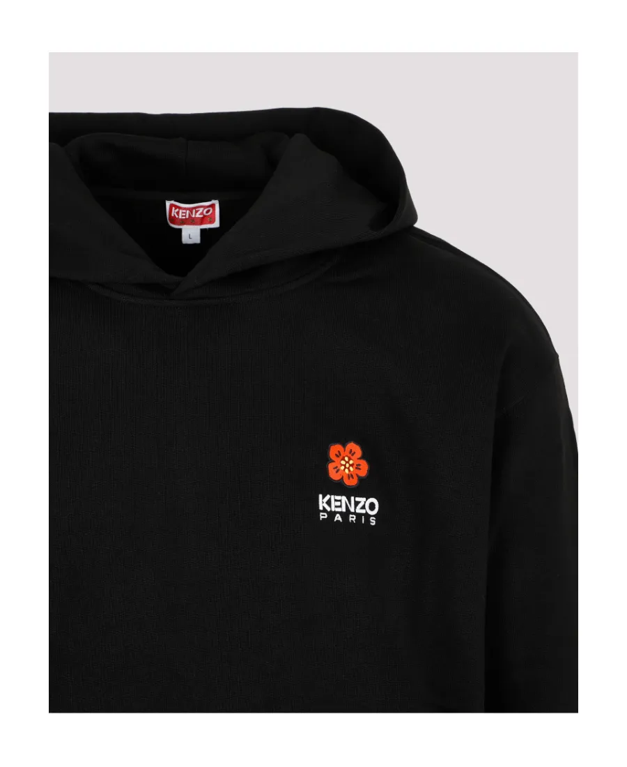 Boke Flower Printed Long-Sleeved Hoodie