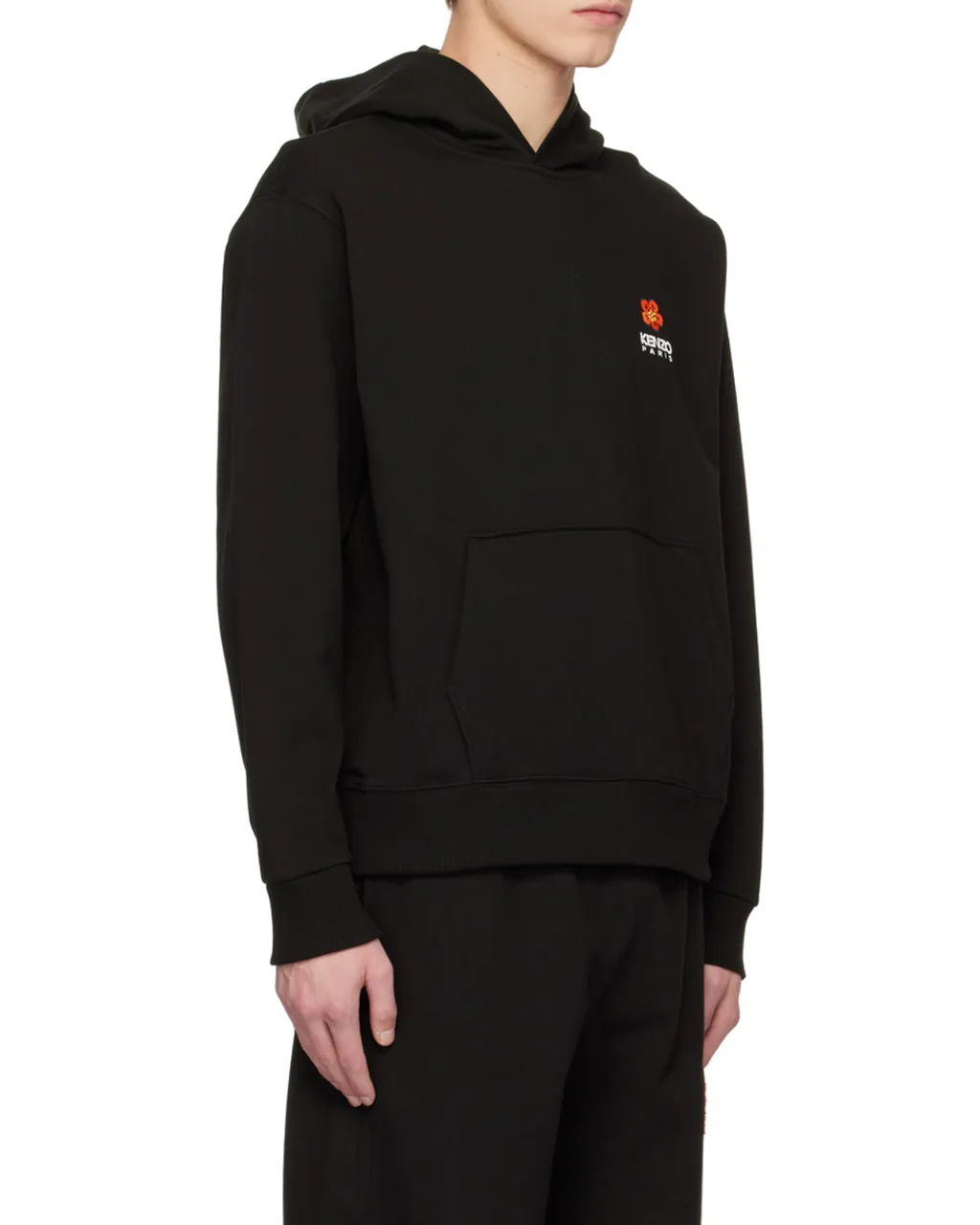 Boke Flower Printed Long-Sleeved Hoodie