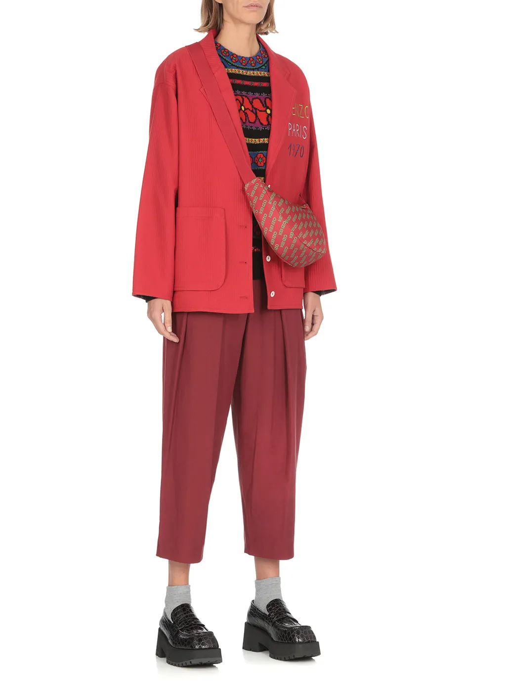 Cropped Pleated Trousers