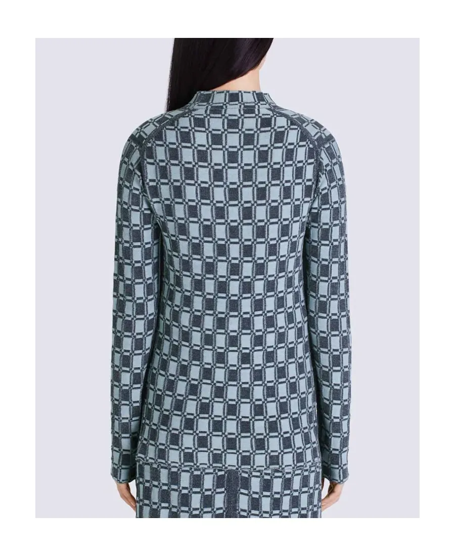 Vichy Jacquard Fitted Jumper