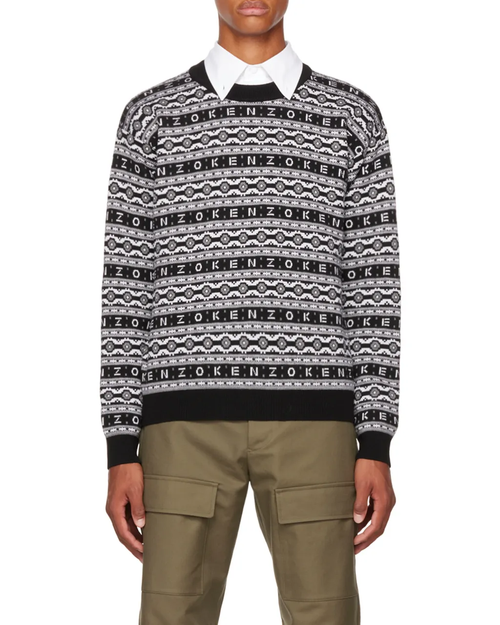Logo Jacquard Long-Sleeved Jumper