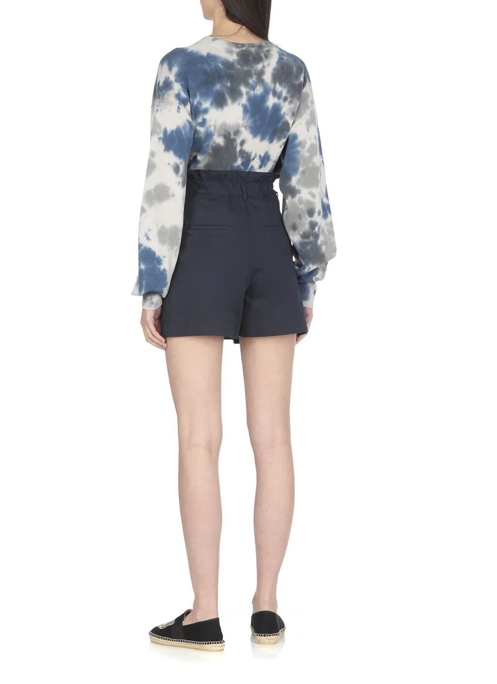 High-Waisted Elastic Waist Shorts