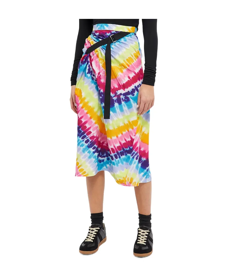 Tie-Dye High Waist Midi Skirt